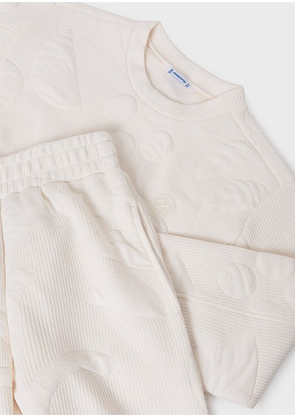 Krem Kız Çocuk Kapitone Eşofman Takım 7852 indirimleri