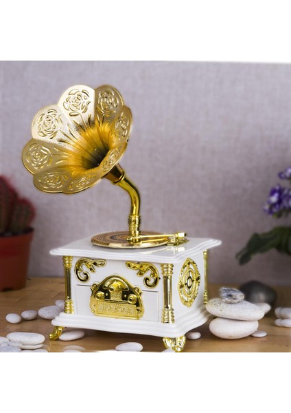 Nostaljik Gramofon Müzik Kutusu