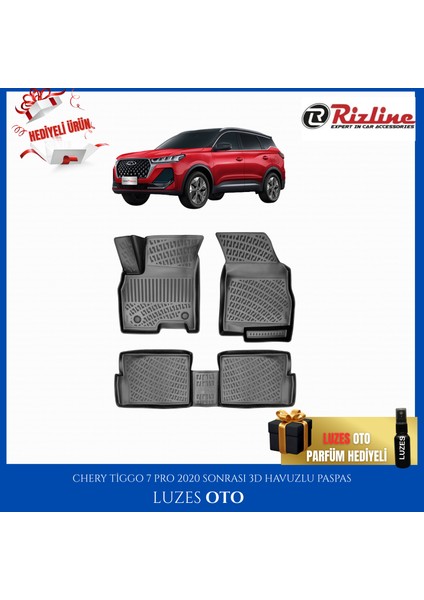Chery Tiggo 7 Pro 3D Havuzlu Paspas 2020-2021-2022-2023-2024-2025