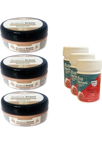 Three Brand Arnavut Kremi 3 Adet + Rus Merhemi 50 ml 3 Adet