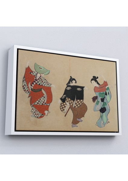 Çerçeveli Dekoratif Kanvas Tablo, Kamisaka Sekka - Japon Dand TABLOSU-7065