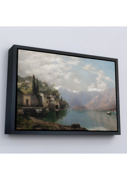 Çerçeveli Dekoratif Kanvas Tablo, Robert Schultze Komo Gölü Tablosu - Bellagio By Lake COMO-7018 fırsatları