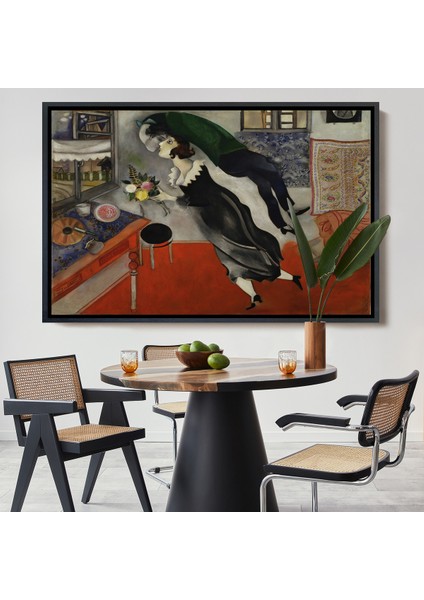 Çerçeveli Dekoratif Kanvas Tablo, Marc Chagall - Birthday Doğum Günü TABLOSU-7057