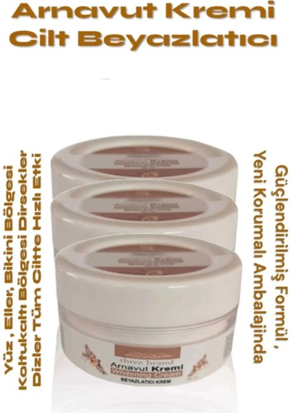 Whitening Cream Arnavut Kremi ,aklık, Beyazlatıcı Krem 100 ml x 3 Adet