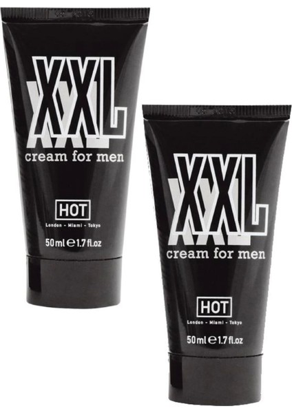 Hot Xxl Erkeklere Özel Geci.ktirici Ser.tleştirici Büy.ütücü Etkili Krem 50 ml 2 Adet