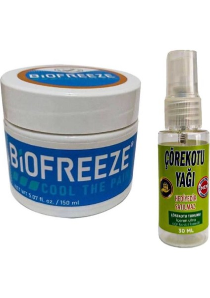 Vücut Sızıları Soğutan Rahatlatıcı Bakım ve Masaj Kremi 150 ml 1 Ad+ Çörek Otu Yağı ile 30 ml