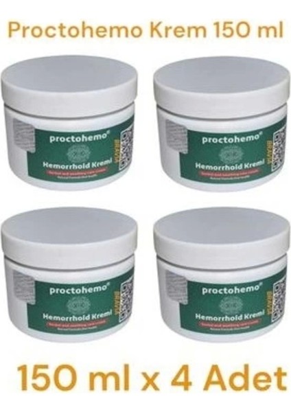 Proctohemo Krem 150 ml - Hemorrhoid Cream x 4 Adet