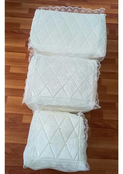 Kadife Işlemeli 3'lü Bohça Seti, Nişan ve Düğün Için Şık Seçenek modelleri
