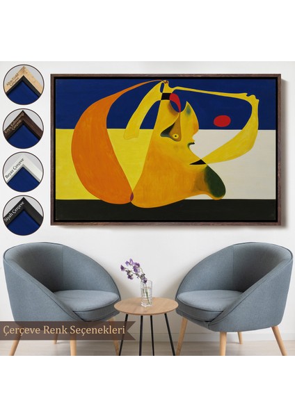 Çerçeveli Dekoratif Kanvas Tablo, Joan Miro Spanish - Kalem TABLOSU-7055