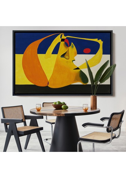 Çerçeveli Dekoratif Kanvas Tablo, Joan Miro Spanish - Kalem TABLOSU-7055