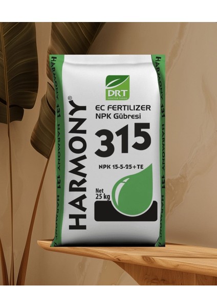 Npk Damlama Gübresi Harmony 15-05-25+Te Suda Tamamen Çözünür Gübre 25 kg