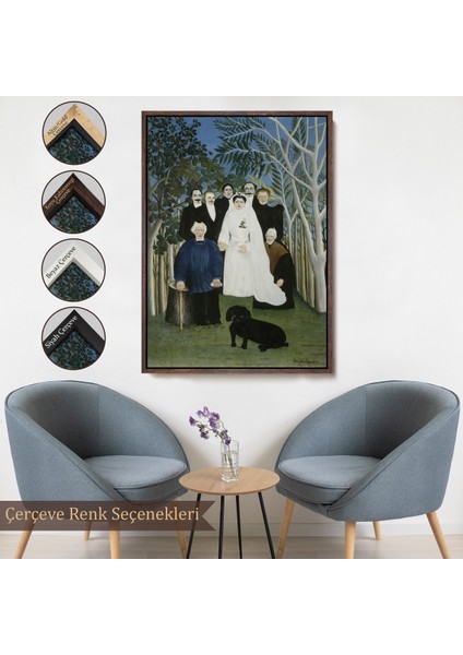 Çerçeveli Dekoratif Kanvas Tablo, Henri Emilien Rousseau - Düğün Partisi - The Wedding PARTY-7436