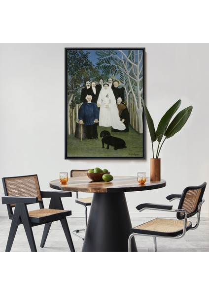 Çerçeveli Dekoratif Kanvas Tablo, Henri Emilien Rousseau - Düğün Partisi - The Wedding PARTY-7436