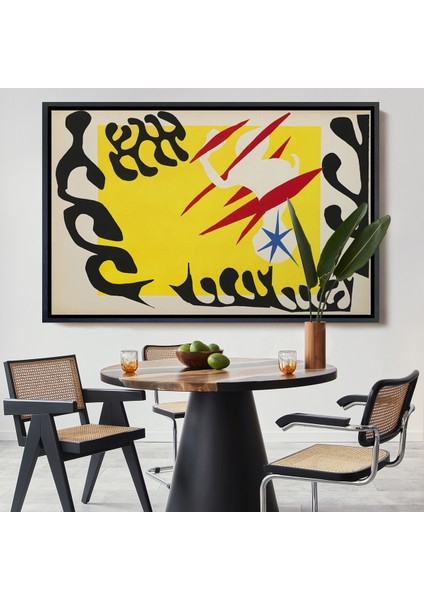 Çerçeveli Dekoratif Kanvas Tablo, Henri Matisse- Caz'dan Beyaz Filin Kabusu TABLO-7079