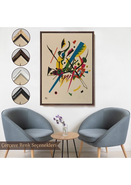 Çerçeveli Dekoratif Kanvas Tablo, Wassily Kandinsky - Küçük Dünyalar Tablosu - Small WORLDS-7495