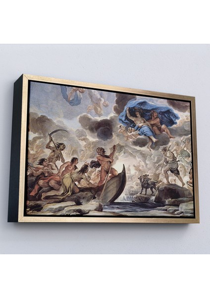 Çerçeveli Dekoratif Kanvas Tablo, Jean Berhomed Restout - Morpheus Uyku TABLOSU-7083 fiyatları