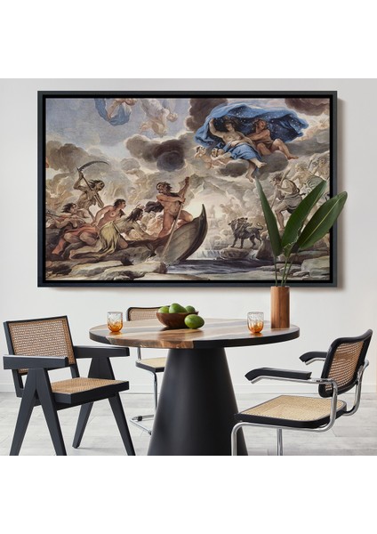 Çerçeveli Dekoratif Kanvas Tablo, Jean Berhomed Restout - Morpheus Uyku TABLOSU-7083