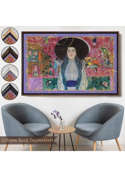 Çerçeveli Dekoratif Kanvas Tablo, Gustav Klimt - Adele Bloch TABLO-7086