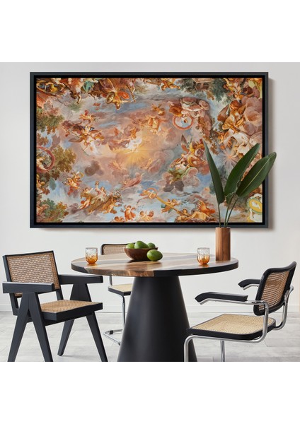 Çerçeveli Dekoratif Kanvas Tablo, Roma Italya Villa Borghesenin Galleria Borghese Fresk TABLOSU-7272