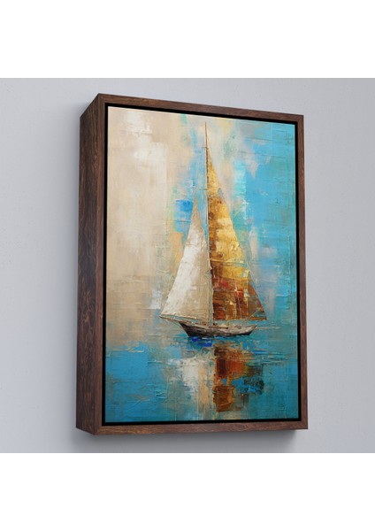 Çerçeveli Dekoratif Kanvas Tablo, Denizdeki Yelkenli TABLO-7541 fiyatları