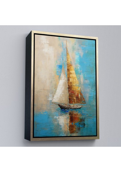 Çerçeveli Dekoratif Kanvas Tablo, Denizdeki Yelkenli TABLO-7541 modelleri