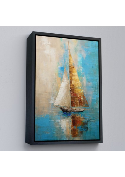 Çerçeveli Dekoratif Kanvas Tablo, Denizdeki Yelkenli TABLO-7541 fırsatları