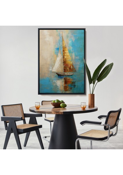 Çerçeveli Dekoratif Kanvas Tablo, Denizdeki Yelkenli TABLO-7541