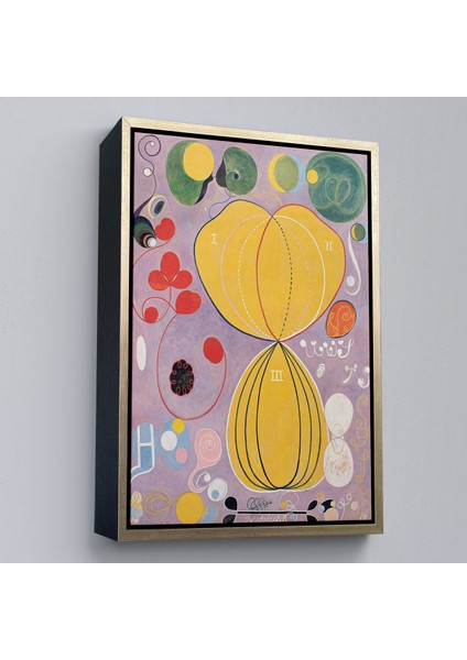 Çerçeveli Dekoratif Kanvas Tablo, Hilma Af Klint - Renkli Soyut TABLO-7315 modelleri