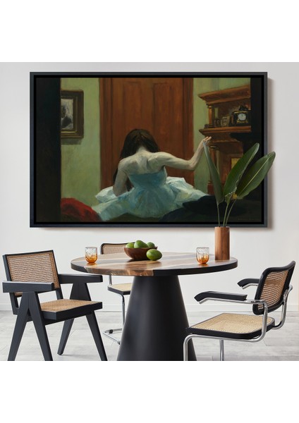 Çerçeveli Dekoratif Kanvas Tablo, Edward Hopper - New York Interior TABLO-7105