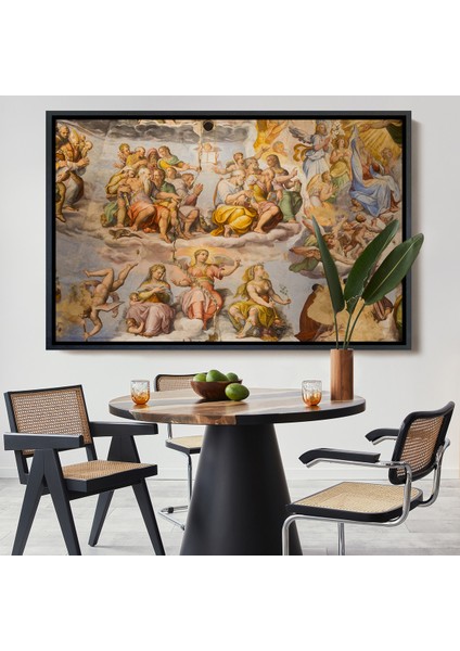 Çerçeveli Dekoratif Kanvas Tablo, Giotto - Çan Kulesinin Tavan Resmi TABLO-7116
