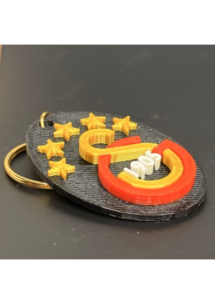 Galatasaray 5 Yıldızlı Renkli Anahtarlık 4cm /gs Anahtarlık Beş Yıldızlı 3D Baskı indirimleri