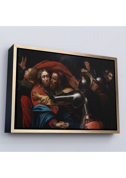Çerçeveli Dekoratif Kanvas Tablo, Caravaggio -Isanın Inişi Tablo - The Taking Of CHRIST-7146 modelleri