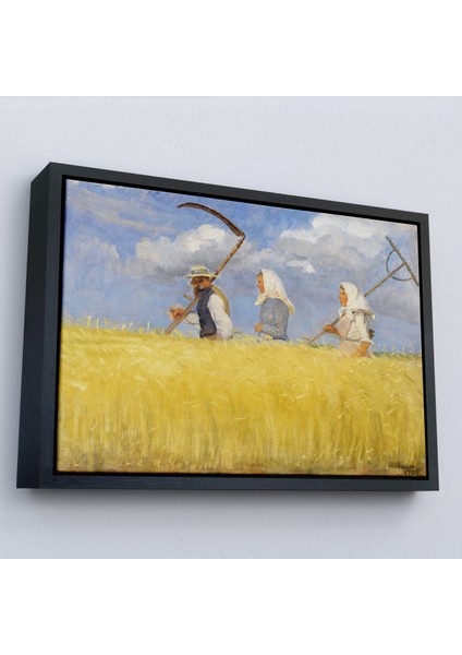 Çerçeveli Dekoratif Kanvas Tablo, Anna Ancher - Işçiler Tablo - HARVESTERS-7156