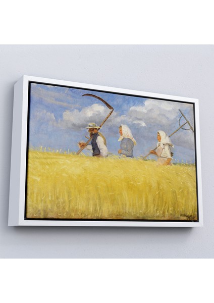 Çerçeveli Dekoratif Kanvas Tablo, Anna Ancher - Işçiler Tablo - HARVESTERS-7156 fırsatları