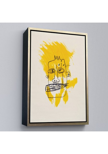 Çerçeveli Dekoratif Kanvas Tablo, Jean-Michel Basquiat - Sarı Saçlı Isimsiz TABLO-7440