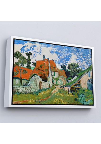 Çerçeveli Dekoratif Kanvas Tablo, Vincent Willem Van Gogh - Auvers-Sur-Oisedaki Sokak TABLOSU-7159 fırsatları
