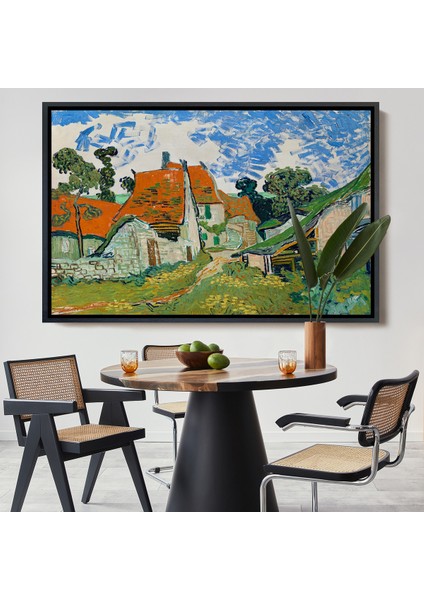 Çerçeveli Dekoratif Kanvas Tablo, Vincent Willem Van Gogh - Auvers-Sur-Oisedaki Sokak TABLOSU-7159