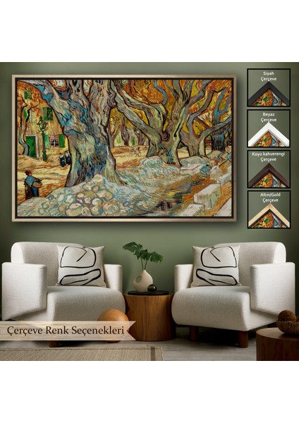 Çerçeveli Dekoratif Kanvas Tablo, Vincent Van Gogh Sokak Emekçileri TABLO-7167