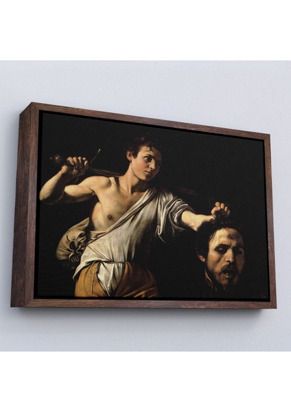Çerçeveli Kanvas Tablo, Caravaggio-David With The Head Of Goliath Davud Goliath'in Başı TABLOSU-7066 fiyatları