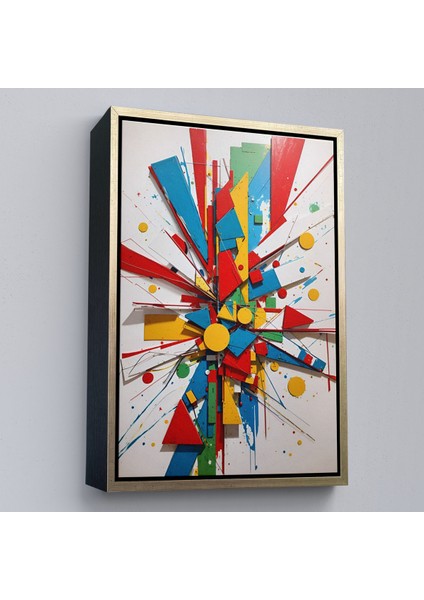 Çerçeveli Dekoratif Kanvas Tablo, Düzensiz Şekiller TABLOSU-7695 fiyatları