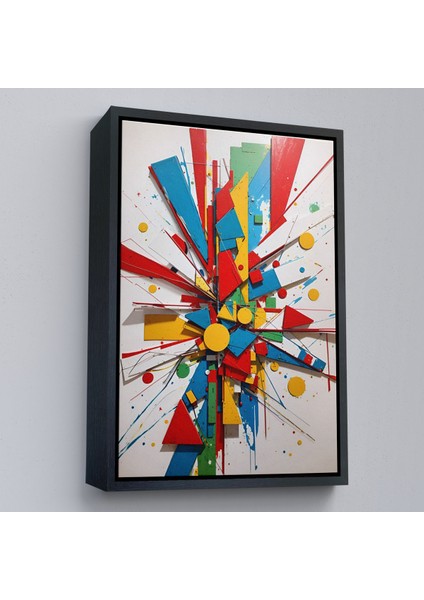 Çerçeveli Dekoratif Kanvas Tablo, Düzensiz Şekiller TABLOSU-7695 modelleri
