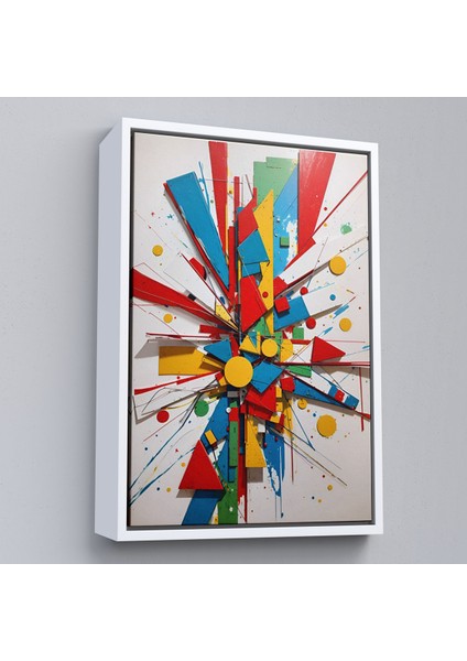 Çerçeveli Dekoratif Kanvas Tablo, Düzensiz Şekiller TABLOSU-7695 fırsatları