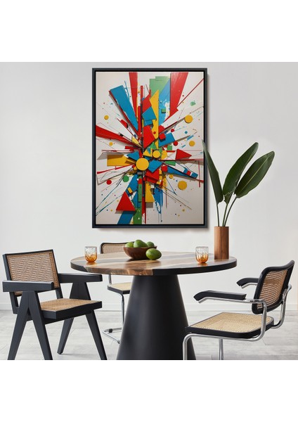 Çerçeveli Dekoratif Kanvas Tablo, Düzensiz Şekiller TABLOSU-7695