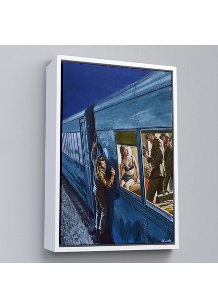 Çerçeveli Dekoratif Kanvas Tablo, Rus Kızın Demir Perdeden Kaçışı TABLO-7717 fırsatları