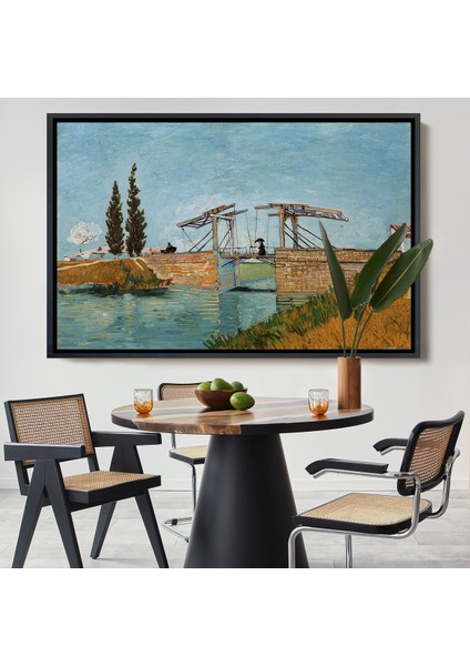 Çerçeveli Kanvas Tablo, Vincent Van Gogh Arlesdaki Langlois Köprüsü - Langlois Bridge At ARLES-7171