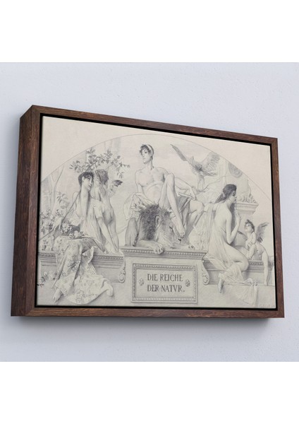 Çerçeveli Dekoratif Kanvas Tablo, Gustav Klimt - Doğaın Alemleri Tablosu - The Realms Of NATURE-7087 fiyatları