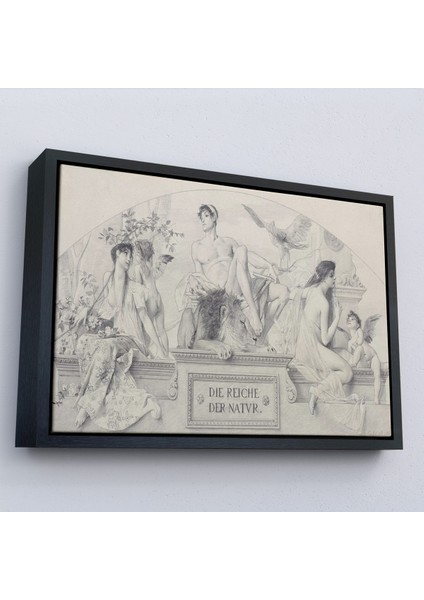 Çerçeveli Dekoratif Kanvas Tablo, Gustav Klimt - Doğaın Alemleri Tablosu - The Realms Of NATURE-7087 modelleri