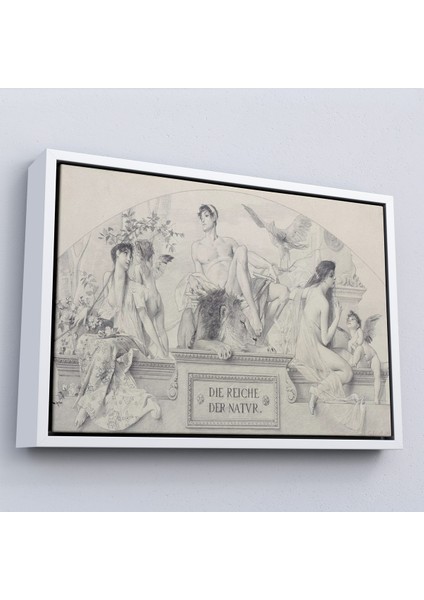 Çerçeveli Dekoratif Kanvas Tablo, Gustav Klimt - Doğaın Alemleri Tablosu - The Realms Of NATURE-7087 fırsatları