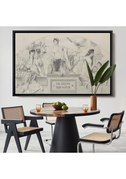 Çerçeveli Dekoratif Kanvas Tablo, Gustav Klimt - Doğaın Alemleri Tablosu - The Realms Of NATURE-7087