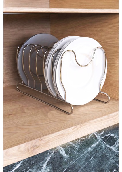 Metal Krom Tava ve Tencere Kapağı Düzenleyici, Çok Amaçlı Organizer